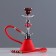 Hind chemical hookah, 32 cm, 1 pipe, chrome mine, red