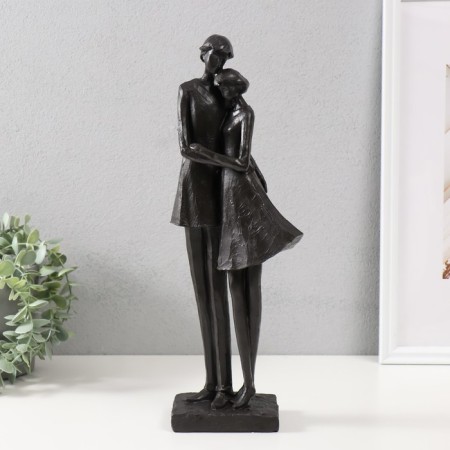 Souvenir Polystone "Mom and Daughter" Black 40x12x11 cm