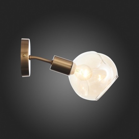Wall lamp EVOLUCE. Sle155301-01. Gentore. 1x60 W, E14, 13x14.5 cm, Antique copper color-4