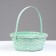Wicker basket, 26x12/30 cm, green, bamboo