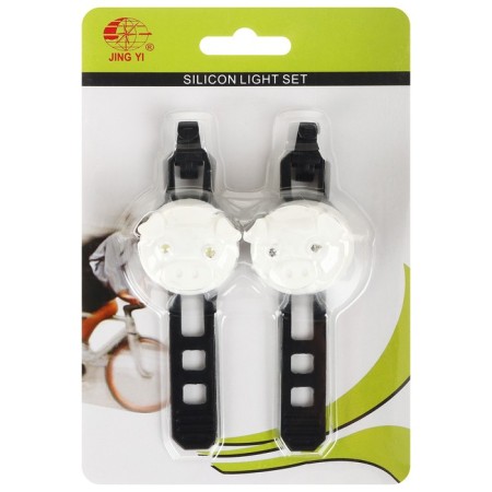 A set of bicycle lamps JY-339P, front and rear, white color-5