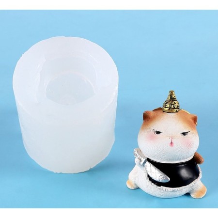 Mold Silicon 3D "Cat with Sabbings" 5.2x5.2x5.7 cm-3