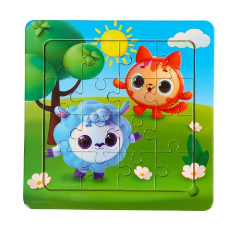 Puzzle "We play merrily", 14 cm x 14 cm-1