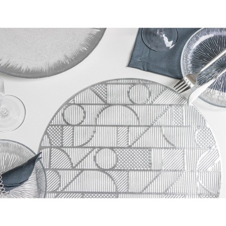 A set of serving napkins on the table “Burleske”, 4 pcs, d = 38 cm, silver color-4
