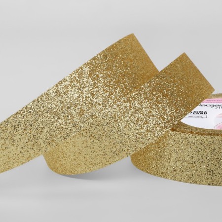 Decorative tape "Squeezes", 25 mm × 9.1 ± 0.5 m, gold color