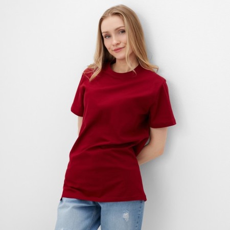Women's T -shirt, burgundy color, size 50-4