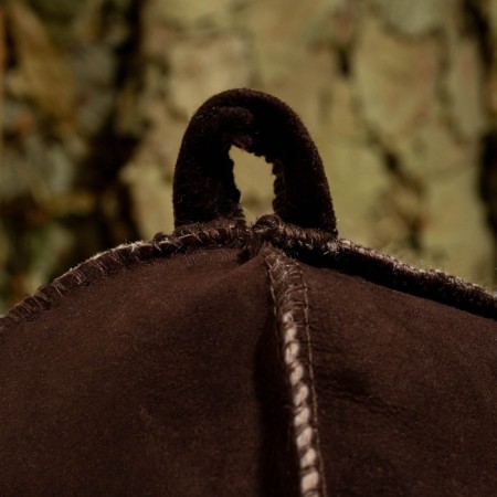 A cap of a sheepskin "Classic" Skornya seam, brown-4