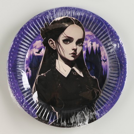 Disposable paper plate "Happy Birthday", 18 cm-5