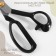 Clothing scissors, mowed blade, 8 ", 20.5 cm, black color