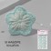 Knitted elements "flowers", 2.8 × 2.8 cm, 10 pcs, green/white color