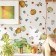 Stick plastic interior color "pumpkin and apples" set 2 sheets 30x40 cm