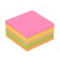 Block with a sticky edge, 76 x 76 mm, 400 sheets, fluorescent, 5 colors, mix