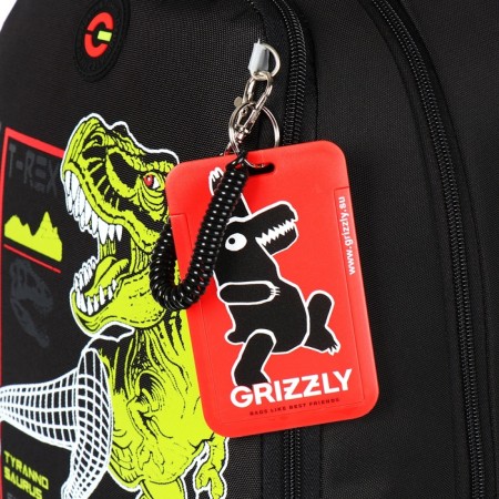 School backpack, 38 x 29 x 16 cm, Grizzly, ergonomic back, black-9