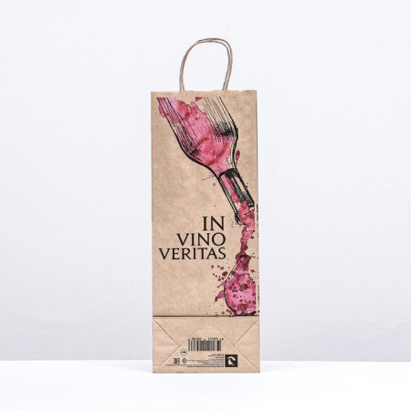 Paper package, craft 80 g/m2 39 x 15 x 8 cm "In vino veritas"-1