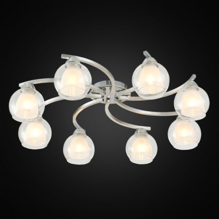 Ceiling chandelier Citilux "Christie" CL152187, 79x79x19 cm, 8x75W, E27, gray color gray-1