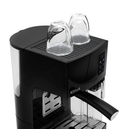 Coffee machine KitFort KT-743, Rozhkova, 1400 watts, 1.4/0.4 l, black-2