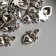 Decor for creativity Metal "Heart with Flower" silver 2x1 cm