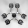 Molecule chandelier 6he27 40W black and gold 75x75x36 cm
