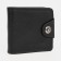 Male purse for magnet, department for bills, for maps, for coins, black color