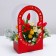 Box-Obel for flowers "for you" 22 × 12 × 38 cm, red