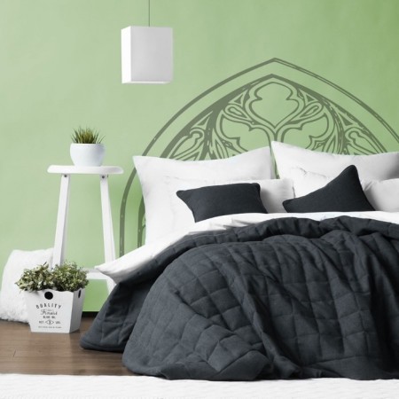 Set "Jerry": a blanket 230 x 250 cm, pillowcase 45 x 45 cm - 2 pcs, color wet asphalt-1
