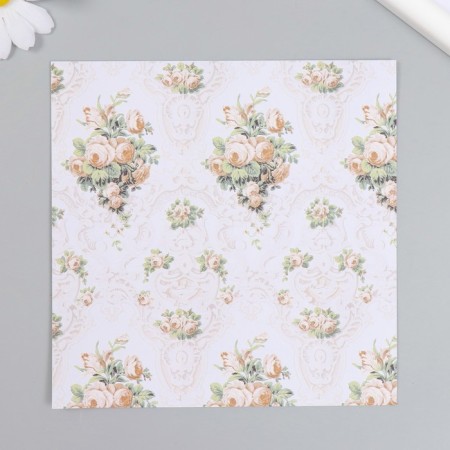 A set of scrapbooking paper 24 sheets 12 designs "Flower Pandora" 160 grams 15.2x15.2 cm-3