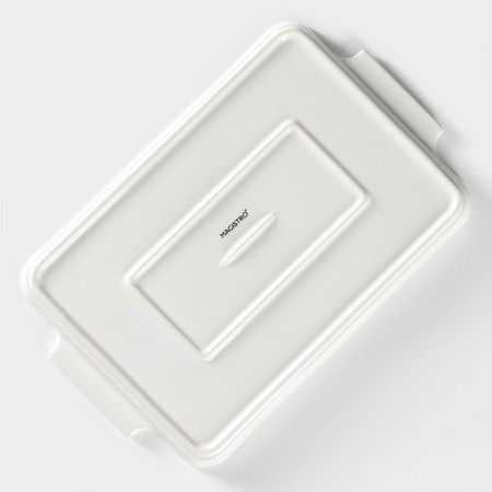 Rectangular Magistro Blanche, 30 × 19 cm, white color, white-3