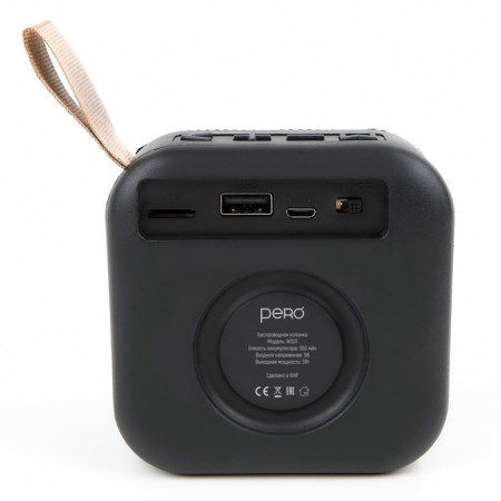 Portable column Pero WS01, 3 W, Bluetooth 5, 300 mAh, black-2