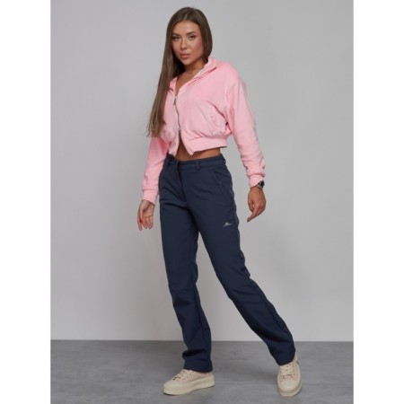 Sports female trousers, size 50, blue color-1