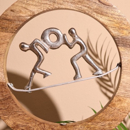 Interior souvenir in the wooden ring "Labor" 30x8x33 cm-3