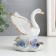 Souvenir Ceramics "Swan with a baby, with roses" 11 cm