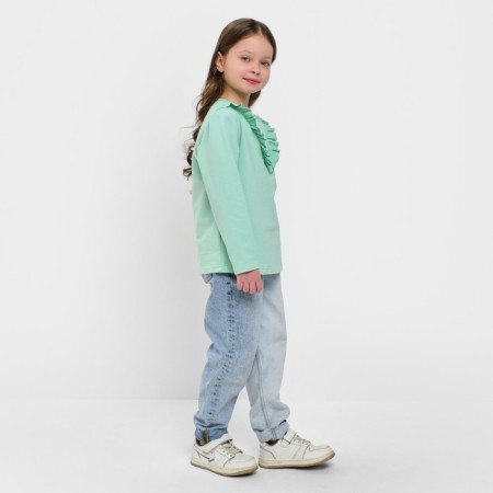 Sweatshirt for girl KAFTAN "Basic Line" size 32 (110-116), mint color-12
