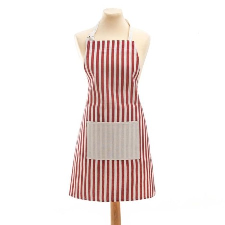 Apron Dolyana "strip red 67 x 74cm, 100%PE-4