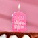 Candle for the cake "Slag Empress", pink, 6.5 cm