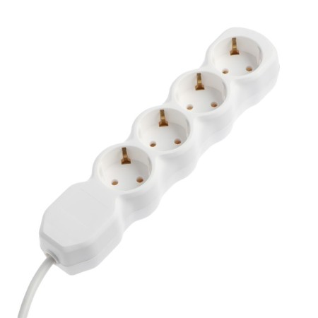 Extension cord Luazon Lighting Eco, 4 sockets, 4.5 m, 16 A, 3500 W, PVS 3x1 mm2, s/k-3