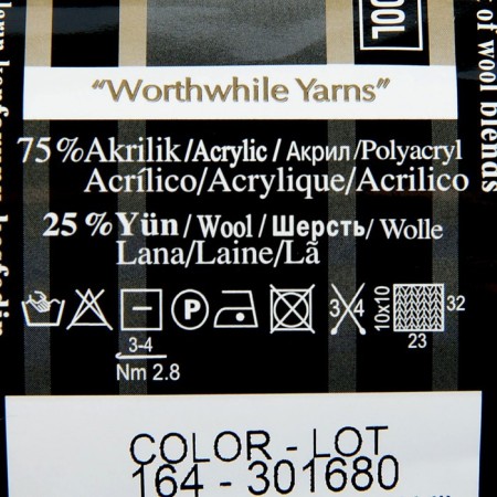 Yarn "Superlana Klasik" 25% wool, 75% acrylic 280m/100g (164 azure)-2