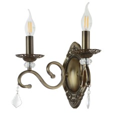 Bra N1208/2W AB bronze/Crystal 2x40W E14 31.5x17x33.5cm