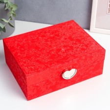 The casket to the leatherette to the clock 2 compartments and jewelry 