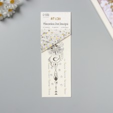 Sticker of rhinestones plastic tattoo on the body 