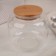 Glass Bank for bulk products with a bamboo lid "IVF. Barrel ", 1.1 l, 12 × 12 cm