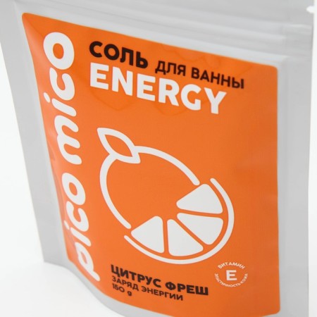 Bath salt, energy charge, 150 g, aroma of citrus-frash, Pico Mico-3