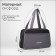 Lightning bag, external pocket, textura, gray/black color