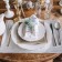 Montreal plate, d = 17.5 cm, white color with gold tap