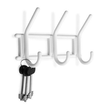 Tundra hanger, 3 hook, snow-white, plastic, 1 pc.-2