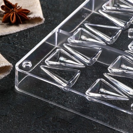 Form for chocolate and sweets "Small cone", 20 cells, 20 × 12 × 2.5 cm, cell 2 × 3 × 1 cm-2