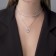Pearl pearl “chain” Olympia, heart, white color in silver, 40 cm