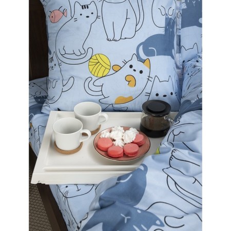 Bed linen 2 joint venture amore mio, size 180x210 cm, 175x215 cm, 70x70 cm - 2 pcs, blue color-3