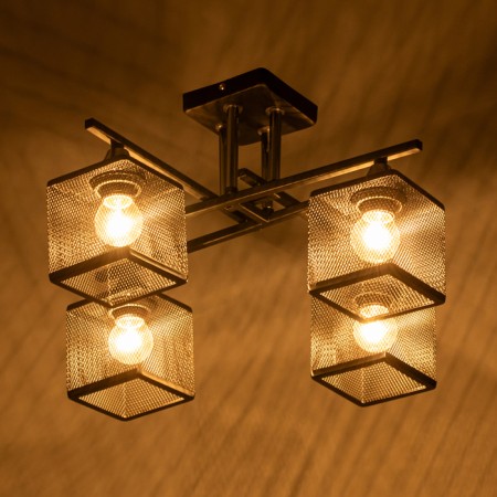 Caus "Cube" 4x60W E27 Black 38.5x38.5x27cm-2