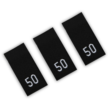 Textile strip “50”, 4.6 x 1.1 cm, black color-1