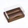 Confectionery box folding under 2 eclairs, craft, 9x13.5x7cm